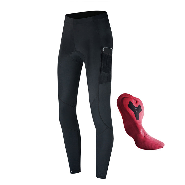 Damen Fahrradhose lang mit Sitzpolster – atmungsaktiv, schnelltrocknend & hoher Bund