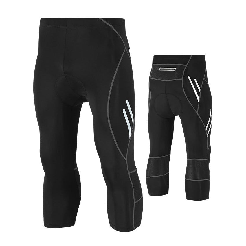 MTB 3/4 Radhose Herren – Atmungsaktive & Elastische Fahrradhose mit Sitzpolster