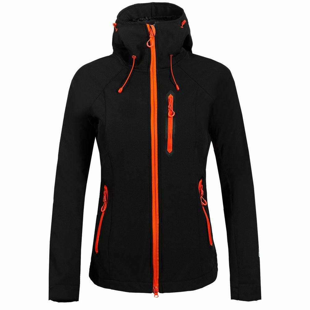 Damen Softshell Fahrradjacke – Winddicht, warm und wasserabweisend mit Kapuze