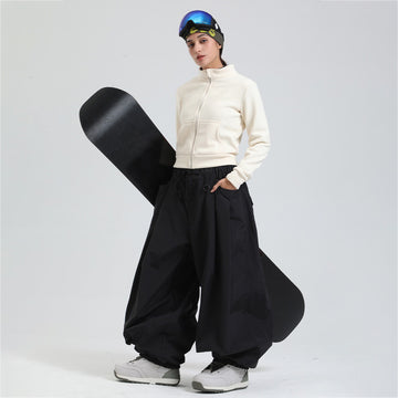 Unisex Wasserdicht Snowboardhose – Lockere Skihose Winddicht & Atmungsaktiv mit Mehreren Taschen