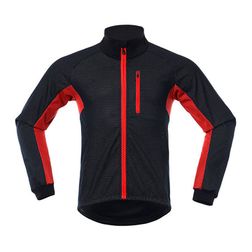 Winddichte & warme Fahrradjacke mit Stehkragen – Farbkontrast & Reflektierend