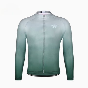 Atmungsaktives Langarm-Radtrikot mit Farbverlauf – Schnell trocknend & funktionell