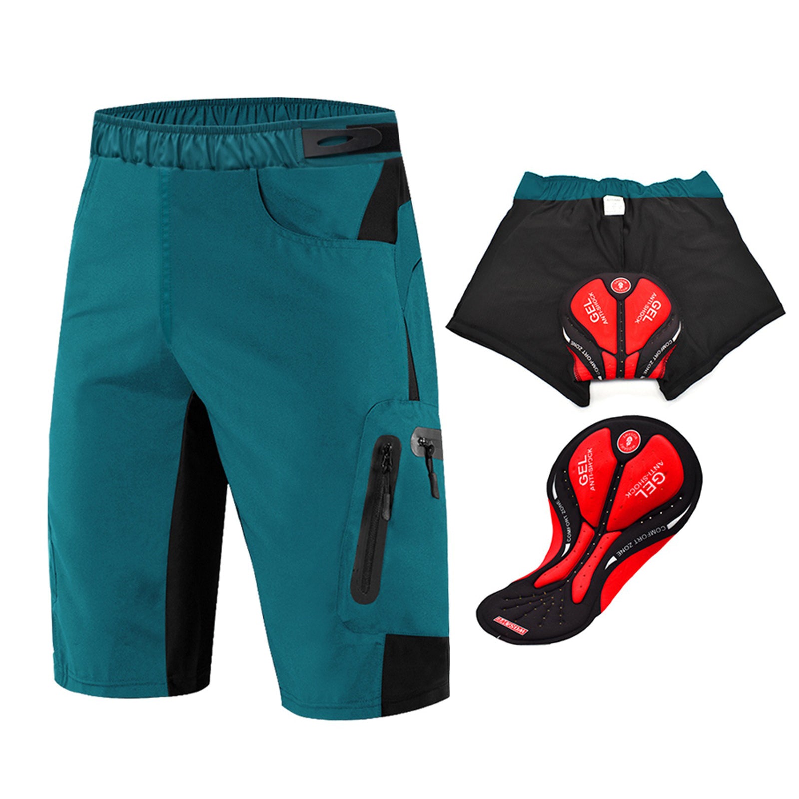 Locker geschnittene, atmungsaktive MTB-Radhose mit 3D-Sitzpolster