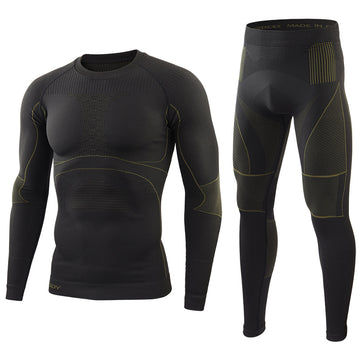 MTB Fahrradbekleidung Set – Kompressions Langarm Trikot & Lange Radhose für Herren