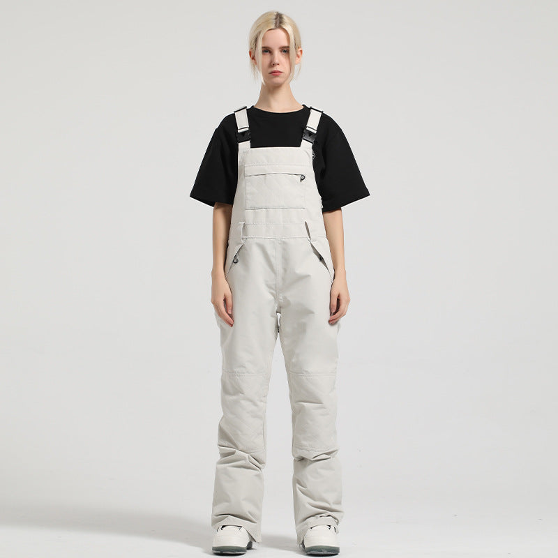 Damen Skihose mit Trägern – Wasserdichte & Winddichte Snowboardhose, Atmungsaktiv & Warm
