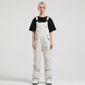 Damen Skihose mit Trägern – Wasserdichte & Winddichte Snowboardhose, Atmungsaktiv & Warm