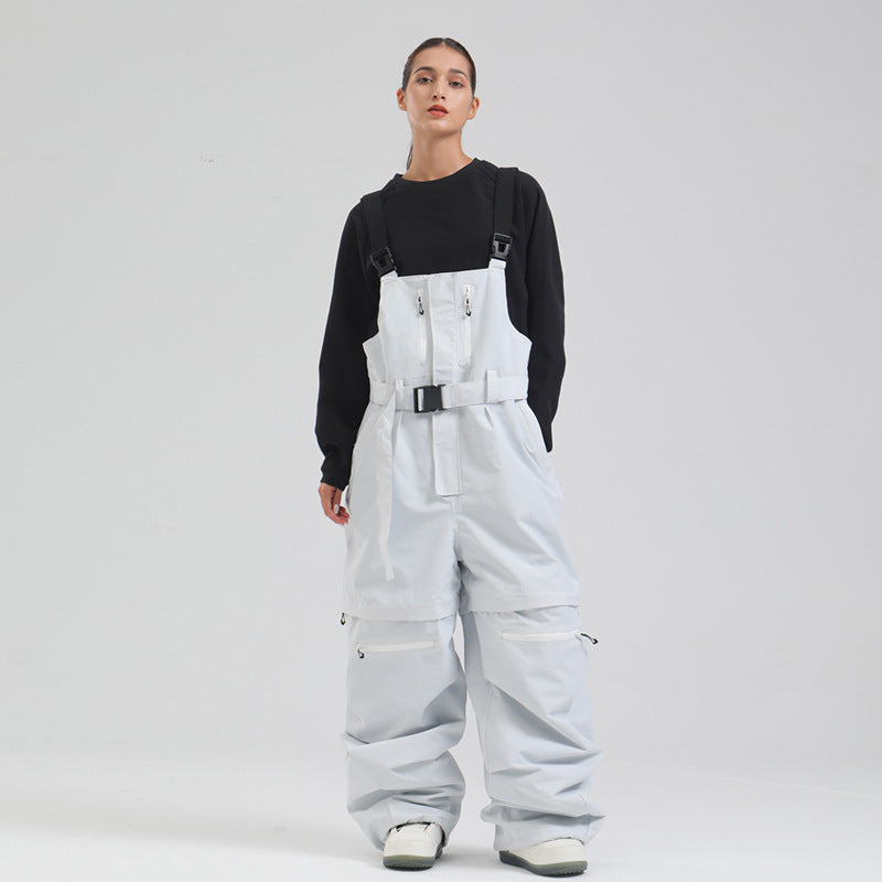 Unisex Skihose mit Trägern | Wasserdichte & winddichte Snowboard Latzhose, warm & atmungsaktiv