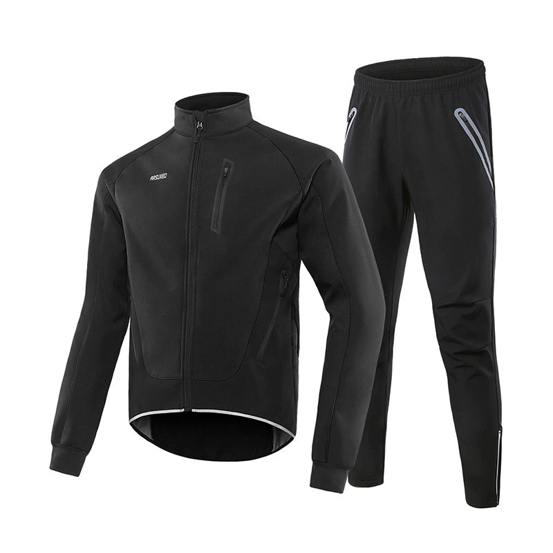MTB Softshell Fahrradjacke & Thermo Radhose Set – Winddicht, Warm & Atmungsaktiv