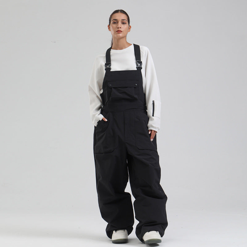 Snowboard Latzhose Herren & Damen – Wasserdicht, Winddicht, Atmungsaktiv & Warm Weite Skihose