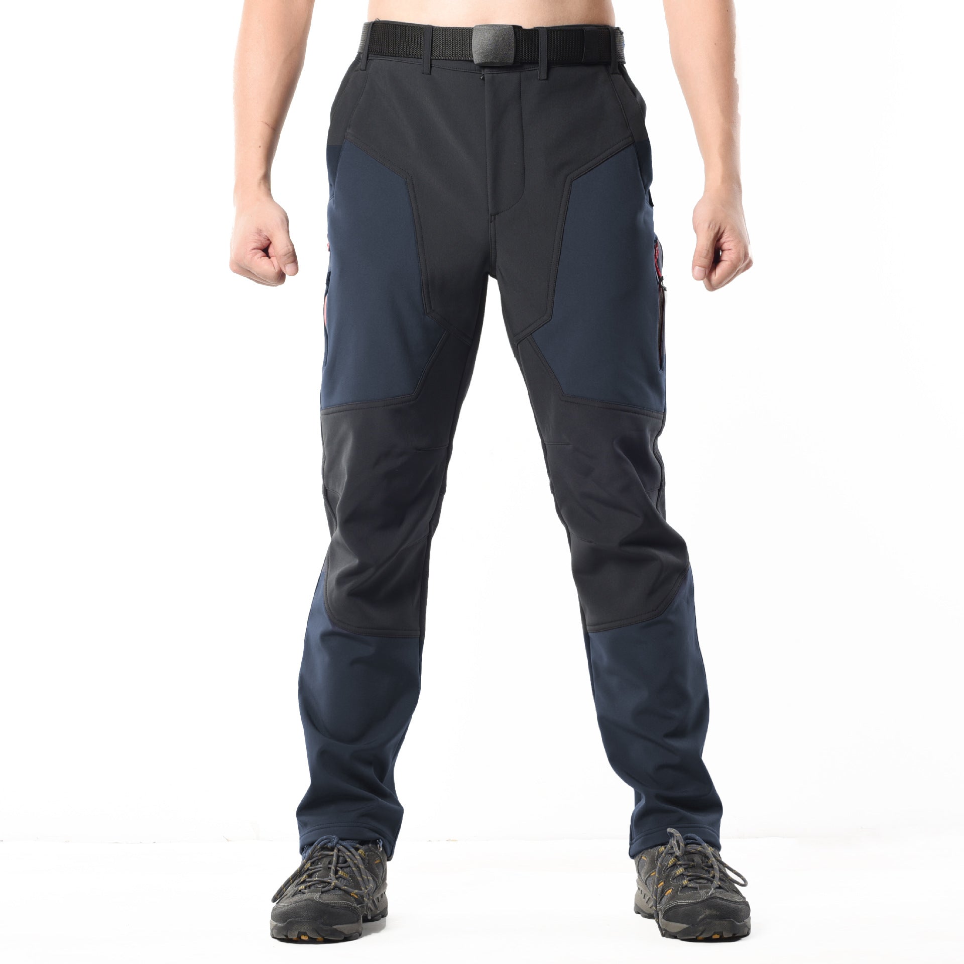 Wasserabweisende MTB-Winterhose mit Fleece-Futter und stylischem Colorblock-Design