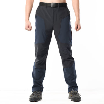 Wasserabweisende MTB-Winterhose mit Fleece-Futter und stylischem Colorblock-Design