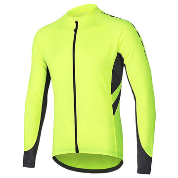 Herren Langarm Fahrradtrikot – Atmungsaktiv, Schnell Trocknend & Reflektierend
