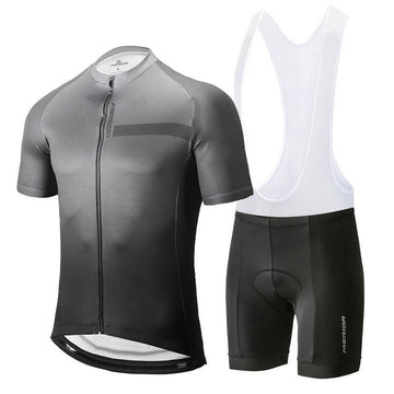MTB Fahrradbekleidung Set – Kurzarm Radtrikot & Trägerhose mit Sitzpolster, Atmungsaktiv & Schnell trocknend