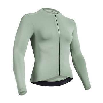 Damen Langarm-Radtrikot – atmungsaktiv, schnelltrocknend & elastisch mit Rückentaschen