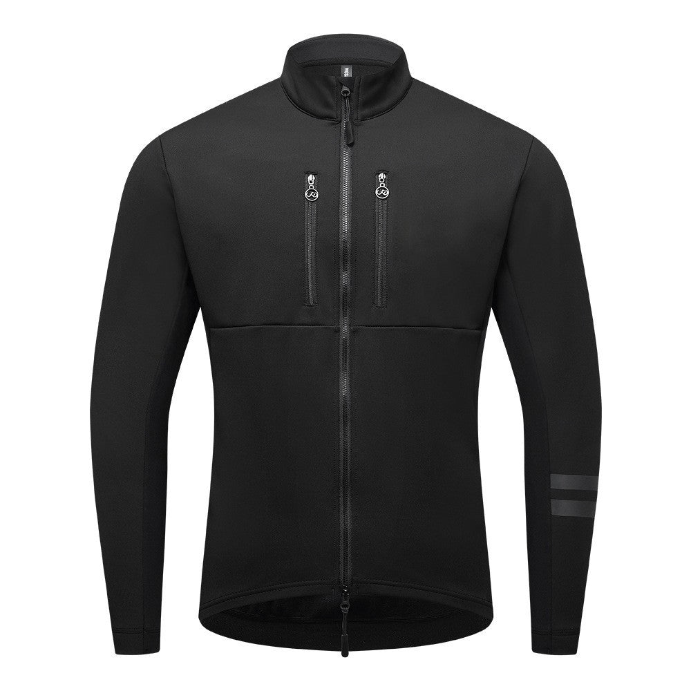 Winddichte Thermo-Fahrradjacke mit Fleece & Reflexdetails – Warm & Atmungsaktiv