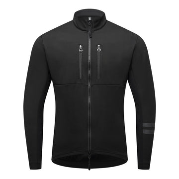 Winddichte Thermo-Fahrradjacke mit Fleece & Reflexdetails – Warm & Atmungsaktiv