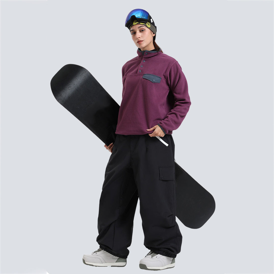 Unisex Snowboardhose – Atmungsaktive Skihose mit Mehreren Taschen, Winddicht & Warm