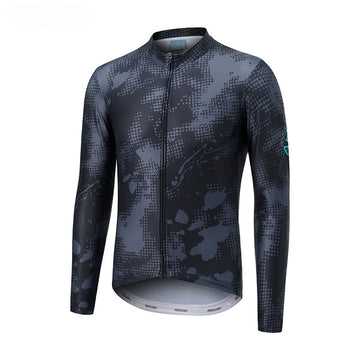 Atmungsaktives Radtrikot mit Reißverschluss & Print – Kurzarm, Schweißableitend