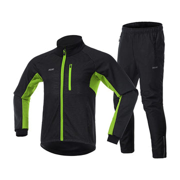MTB Softshell Radjacke & Radhose Set – Winddicht, Warm, Atmungsaktiv