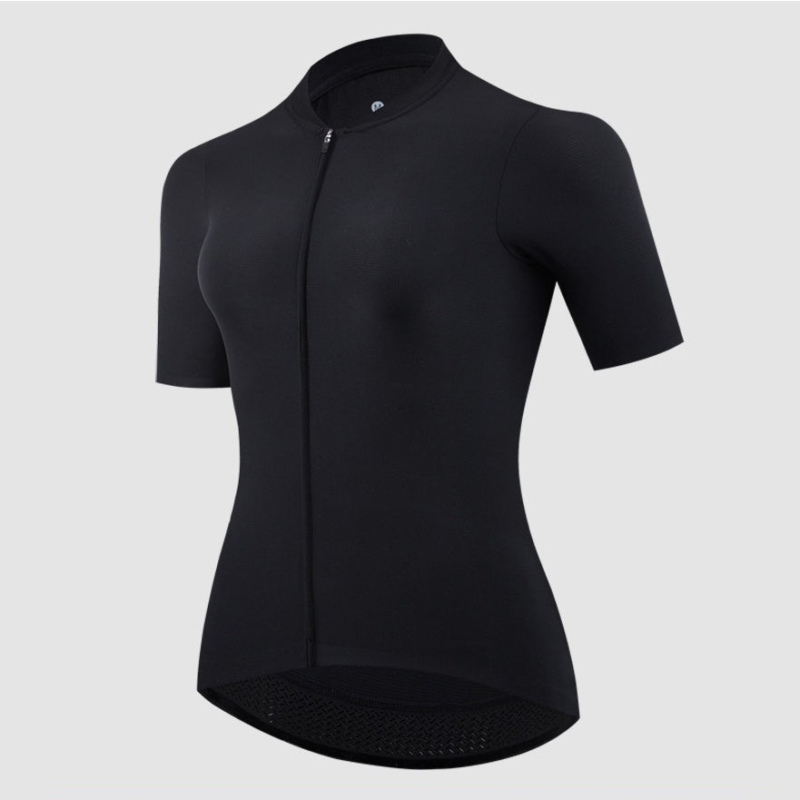Damen Radtrikot Kurzarm – nahtlos, atmungsaktiv & elastisch mit Reißverschluss
